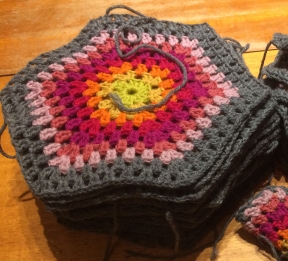 Crochet Hexagon Wool Blanket